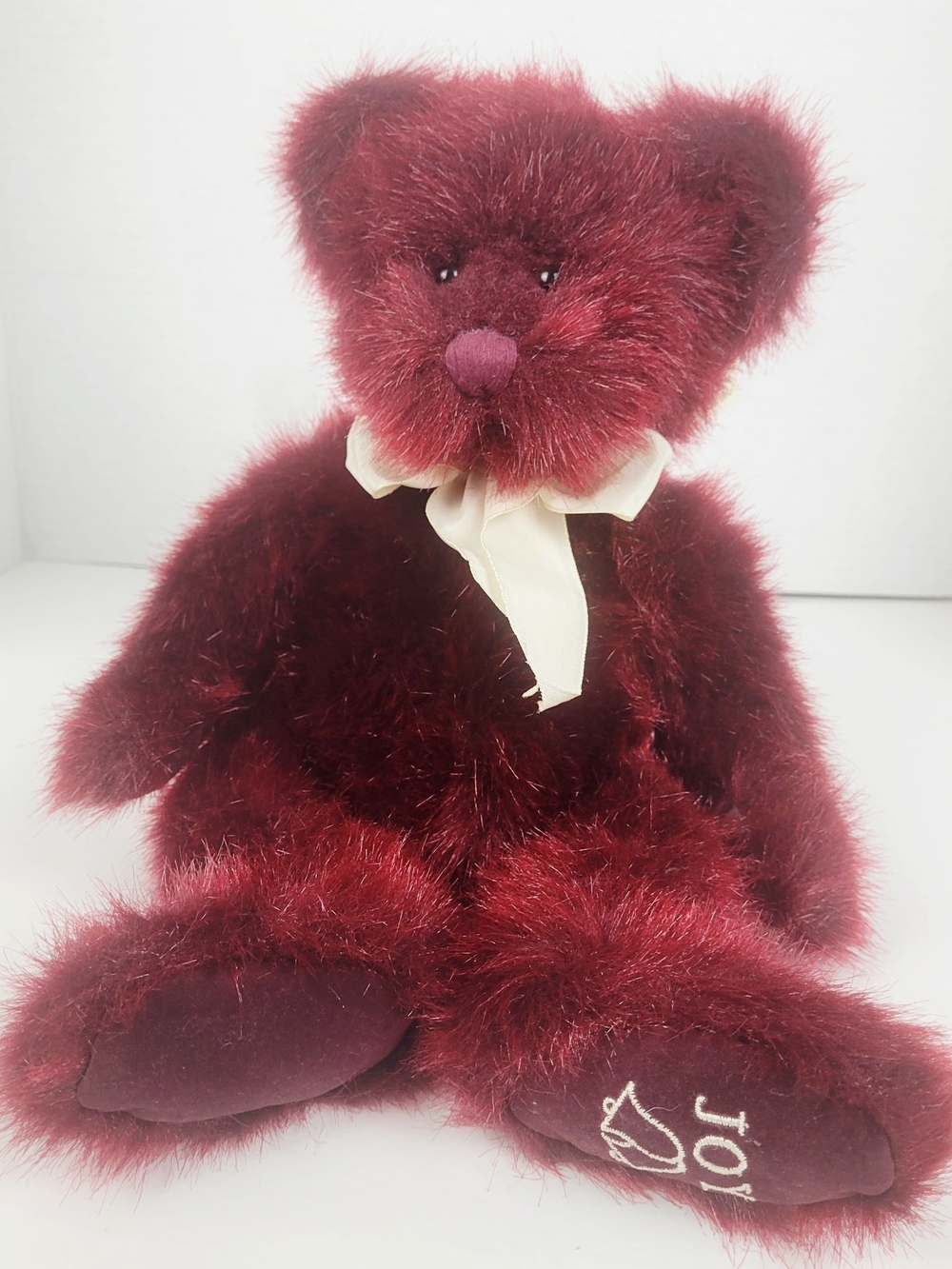 Vtg 1999~Russ 101393~Cranberrie~Plush Joy Bear~Red 13"
